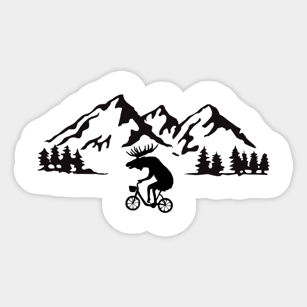 Deer ride into the wild Sticker by BenJunior